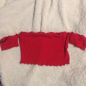 Red crop top 🥤